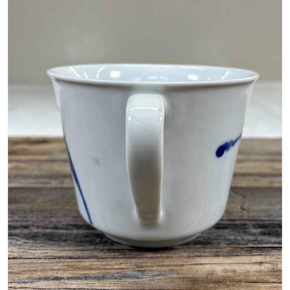 Vintage Chinese Blue & White Porcelain Koi Carp Fish Cup & Saucer Replacement - Picture 10 of 15